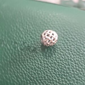 Pandora Silver BasketWeave Pattern  Charm